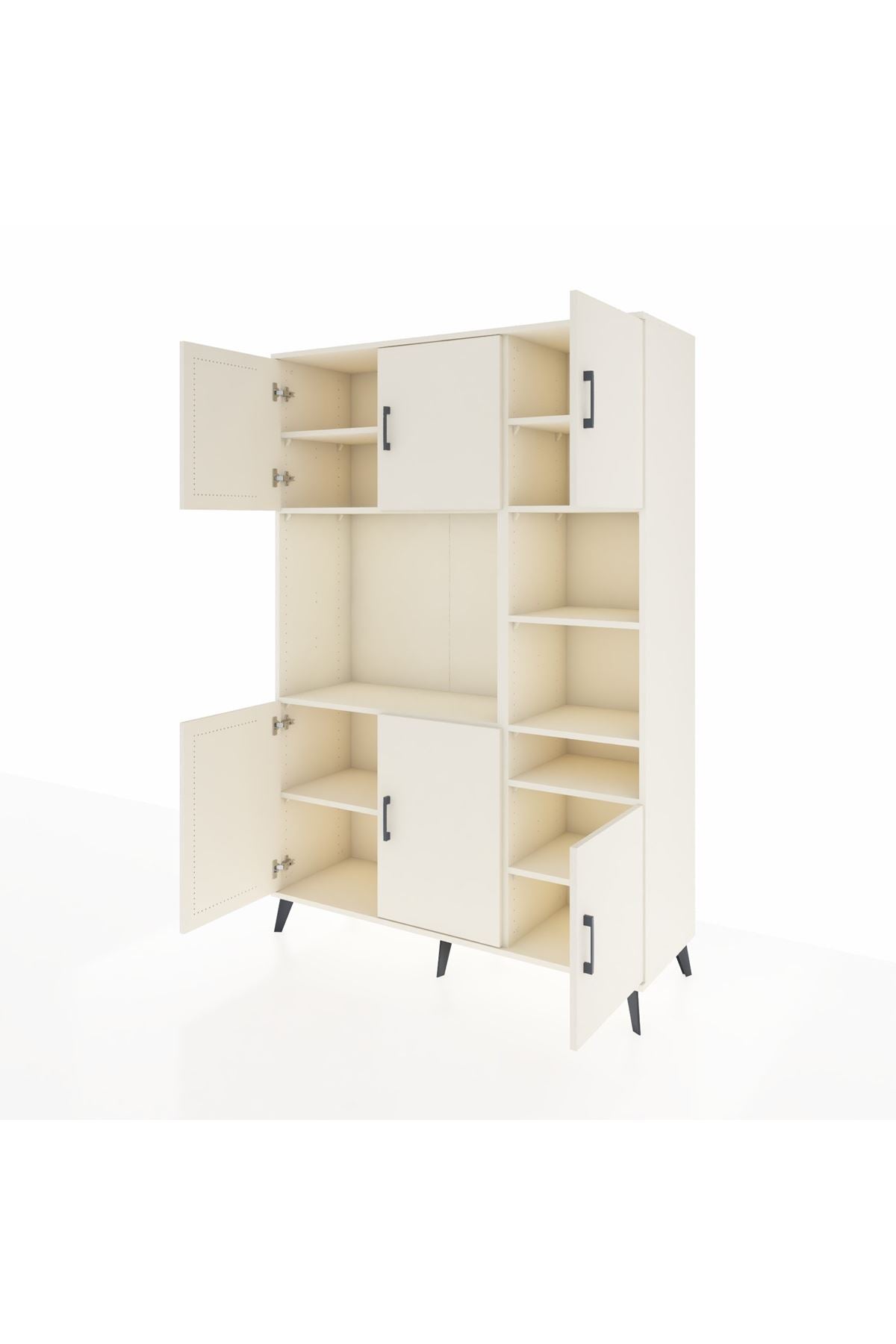 Hyperion Dolap 10 Raflı 6 Kapaklı 132x44x195 Aytaşı-Aytaşı/Aytaşı