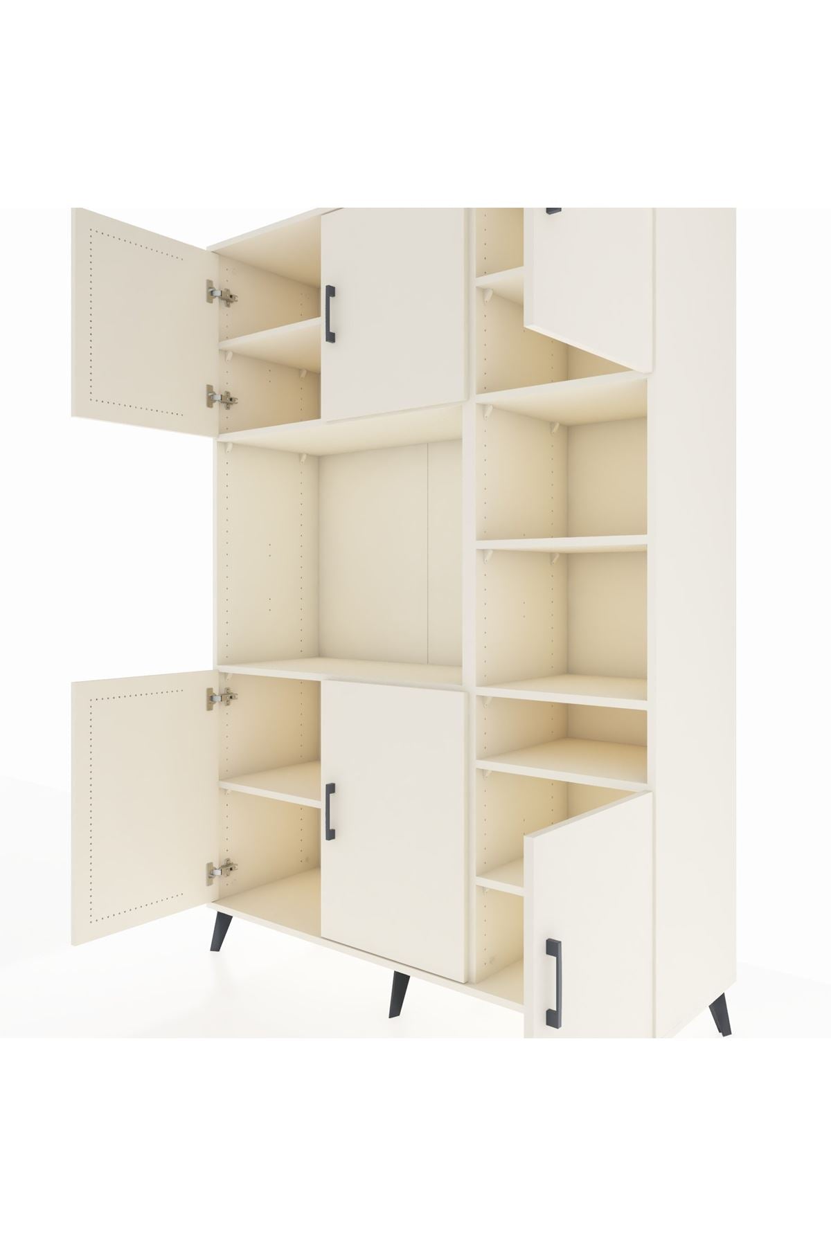 Hyperion Dolap 10 Raflı 6 Kapaklı 132x44x195 Aytaşı-Aytaşı/Aytaşı