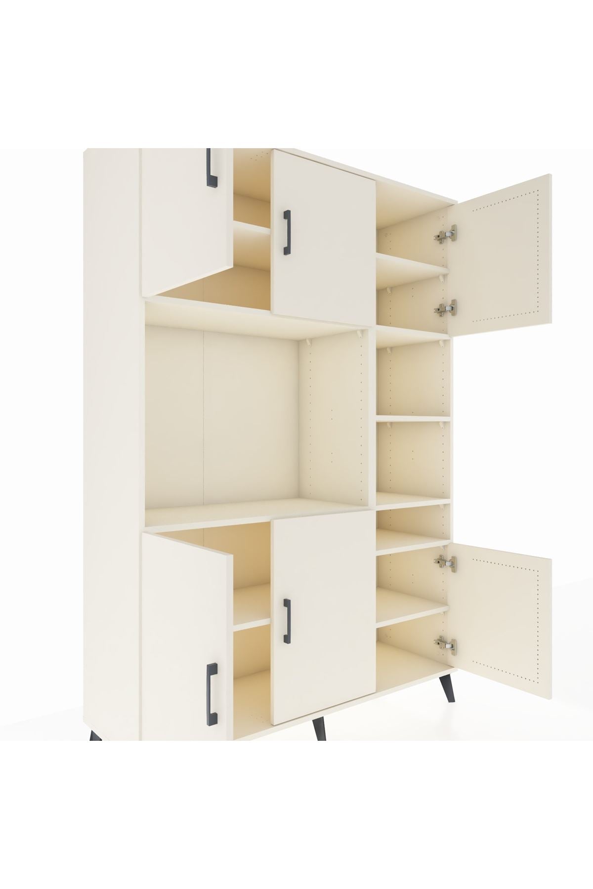 Hyperion Dolap 10 Raflı 6 Kapaklı 132x44x195 Aytaşı-Aytaşı/Aytaşı