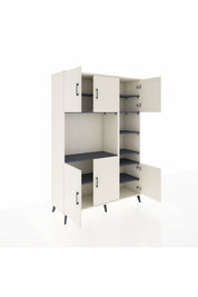 Hyperion Dolap 10 Raflı 6 Kapaklı 132x44x195 Aytaşı-Aytaşı/Antrasit