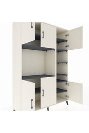 Hyperion Dolap 10 Raflı 6 Kapaklı 132x44x195 Aytaşı-Aytaşı/Antrasit