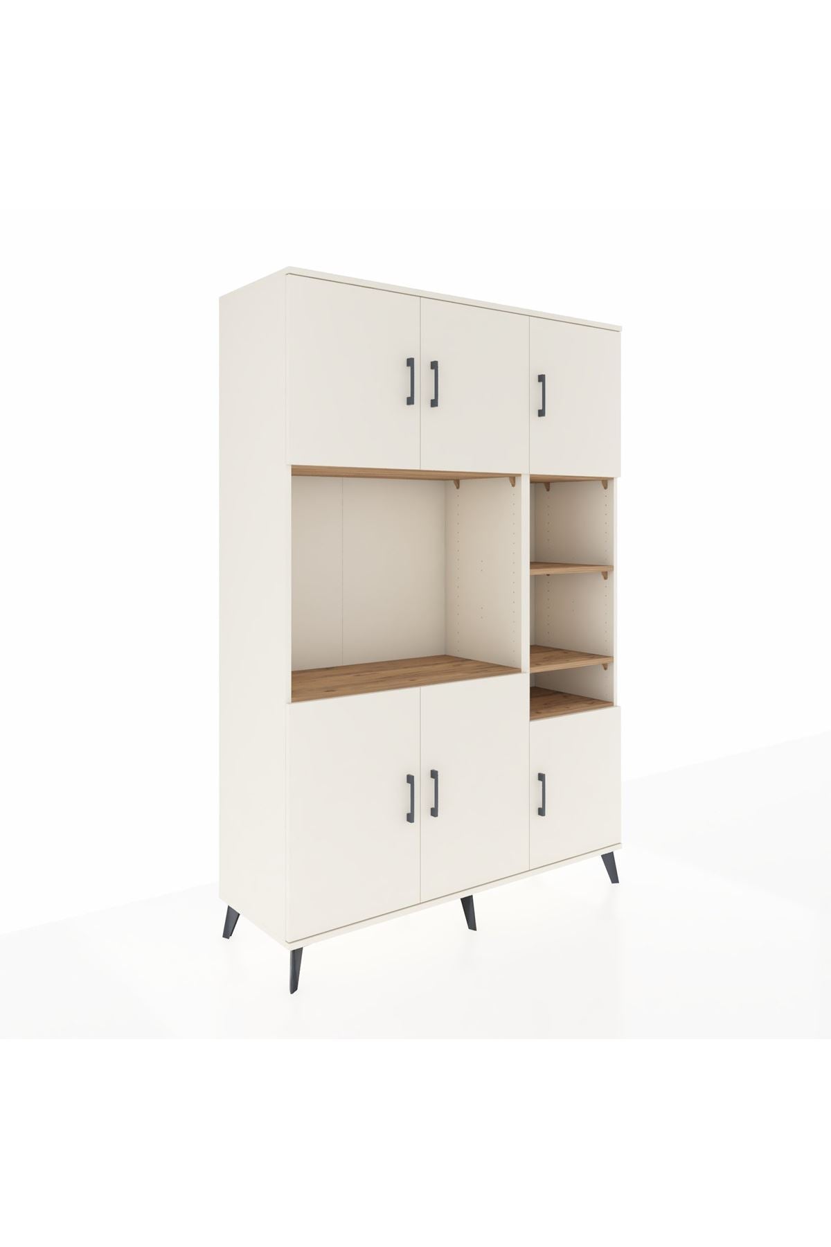 Hyperion Dolap 10 Raflı 6 Kapaklı 132x44x195 Aytaşı-Aytaşı/Çam