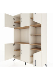 Hyperion Dolap 10 Raflı 6 Kapaklı 132x44x195 Aytaşı-Aytaşı/Çam