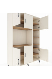 Hyperion Dolap 10 Raflı 6 Kapaklı 132x44x195 Aytaşı-Aytaşı/Çam