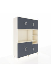 Hyperion Dolap 10 Raflı 6 Kapaklı 132x44x195 Aytaşı-Antrasit/Aytaşı