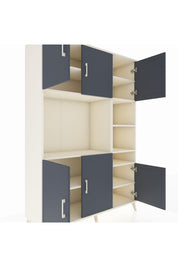 Hyperion Dolap 10 Raflı 6 Kapaklı 132x44x195 Aytaşı-Antrasit/Aytaşı