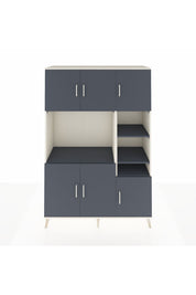 Hyperion Dolap 10 Raflı 6 Kapaklı 132x44x195 Aytaşı-Antrasit/Antrasit