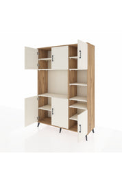 Hyperion Dolap 10 Raflı 6 Kapaklı 132x44x195 Çam-Aytaşı/Aytaşı