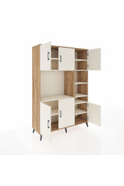 Hyperion Dolap 10 Raflı 6 Kapaklı 132x44x195 Çam-Aytaşı/Aytaşı