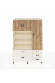 Hyperion Dolap 9 Raflı 5 Çekmeceli 3 Kapaklı 132x44x195 Aytaşı-Çam/Aytaşı