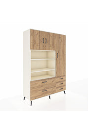 Hyperion Dolap 9 Raflı 5 Çekmeceli 3 Kapaklı 132x44x195 Aytaşı-Çam/Çam
