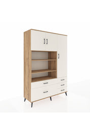 Hyperion Dolap 9 Raflı 5 Çekmeceli 3 Kapaklı 132x44x195 Çam-Aytaşı/Aytaşı