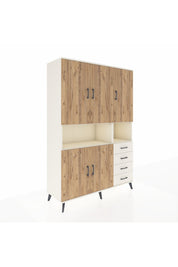 Hyperion Dolap 7 Raflı 4 Çekmeceli 5 Kapaklı 132x44x195 Aytaşı-Çam/Aytaşı