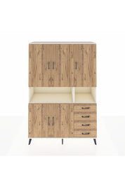 Hyperion Dolap 7 Raflı 4 Çekmeceli 5 Kapaklı 132x44x195 Aytaşı-Çam/Çam