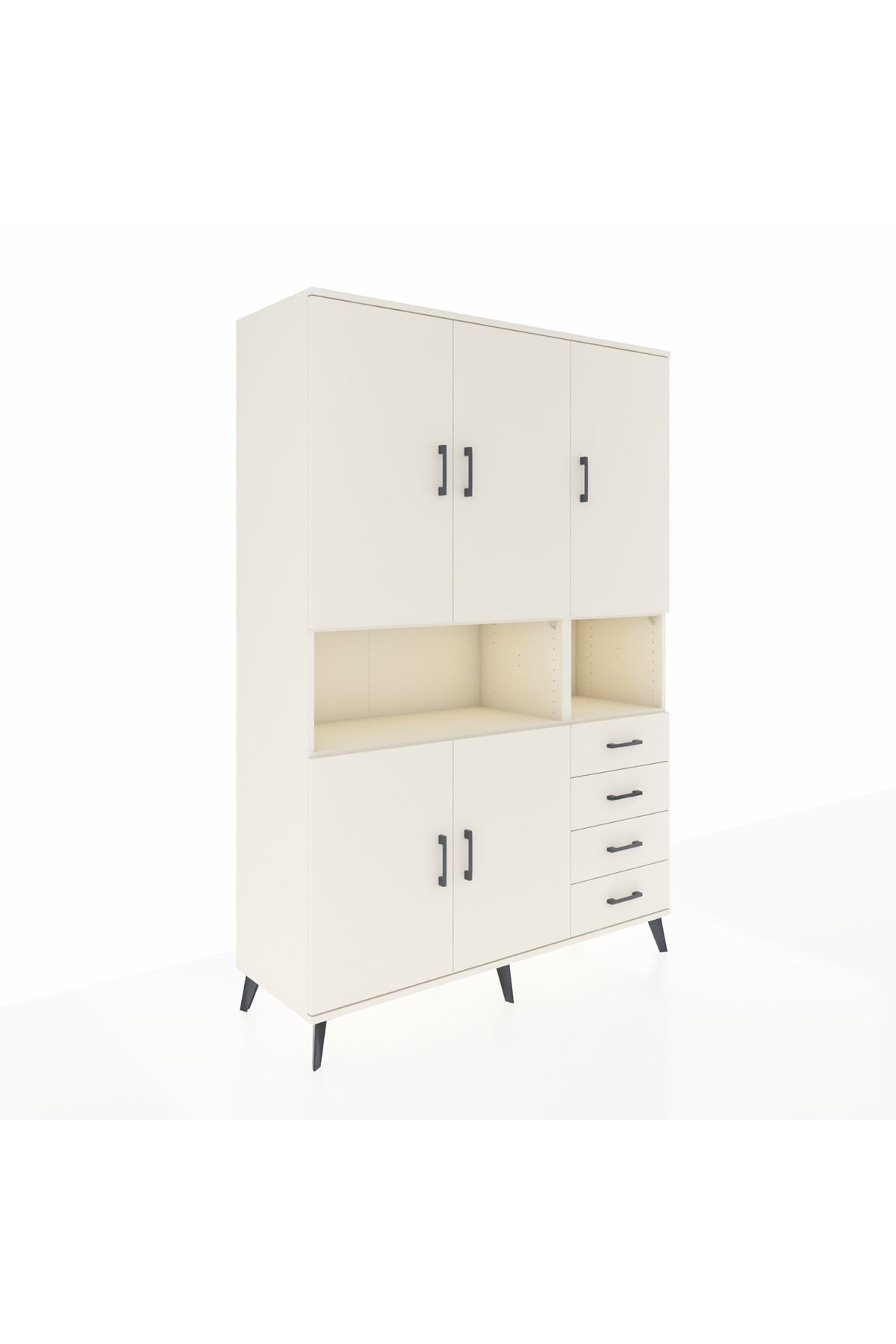 Hyperion Dolap 7 Raflı 4 Çekmeceli 5 Kapaklı 132x44x195 Aytaşı-Aytaşı/Aytaşı