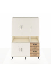 Hyperion Dolap 7 Raflı 4 Çekmeceli 5 Kapaklı 132x44x195 Aytaşı-Aytaşı/Çam