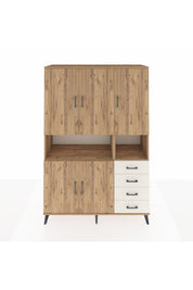 Hyperion Dolap 7 Raflı 4 Çekmeceli 5 Kapaklı 132x44x195 Çam-Çam/Aytaşı
