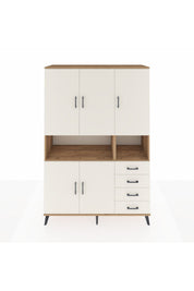 Hyperion Dolap 7 Raflı 4 Çekmeceli 5 Kapaklı 132x44x195 Çam-Aytaşı/Aytaşı