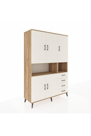 Hyperion Dolap 7 Raflı 4 Çekmeceli 5 Kapaklı 132x44x195 Çam-Aytaşı/Aytaşı