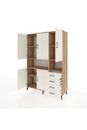 Hyperion Dolap 7 Raflı 4 Çekmeceli 5 Kapaklı 132x44x195 Çam-Aytaşı/Aytaşı