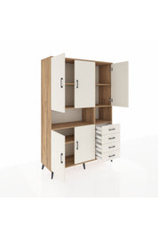 Hyperion Dolap 7 Raflı 4 Çekmeceli 5 Kapaklı 132x44x195 Çam-Aytaşı/Aytaşı