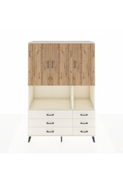 Hyperion Dolap 6 Raflı 6 Çekmeceli 3 Kapaklı 132x44x195 Aytaşı-Çam/Aytaşı