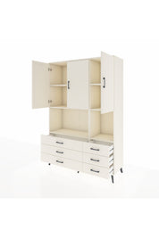 Hyperion Dolap 6 Raflı 6 Çekmeceli 3 Kapaklı 132x44x195 Aytaşı-Aytaşı/Aytaşı