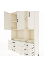 Hyperion Dolap 6 Raflı 6 Çekmeceli 3 Kapaklı 132x44x195 Aytaşı-Aytaşı/Aytaşı