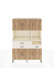 Hyperion Dolap 9 Raflı 3 Çekmeceli 6 Kapaklı 132x44x195 Aytaşı-Çam/Aytaşı