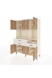 Hyperion Dolap 9 Raflı 3 Çekmeceli 6 Kapaklı 132x44x195 Aytaşı-Çam/Aytaşı