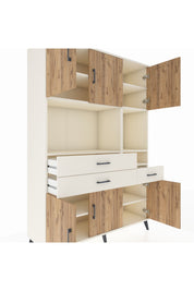 Hyperion Dolap 9 Raflı 3 Çekmeceli 6 Kapaklı 132x44x195 Aytaşı-Çam/Aytaşı