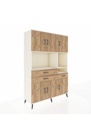 Hyperion Dolap 9 Raflı 3 Çekmeceli 6 Kapaklı 132x44x195 Aytaşı-Çam/Çam