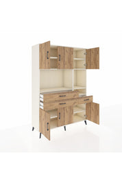 Hyperion Dolap 9 Raflı 3 Çekmeceli 6 Kapaklı 132x44x195 Aytaşı-Çam/Çam