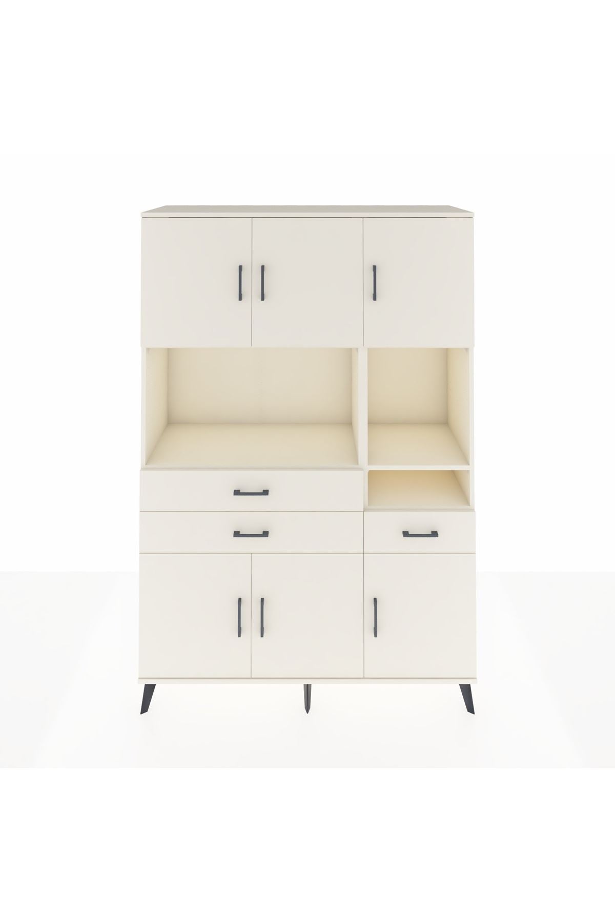 Hyperion Dolap 9 Raflı 3 Çekmeceli 6 Kapaklı 132x44x195 Aytaşı-Aytaşı/Aytaşı