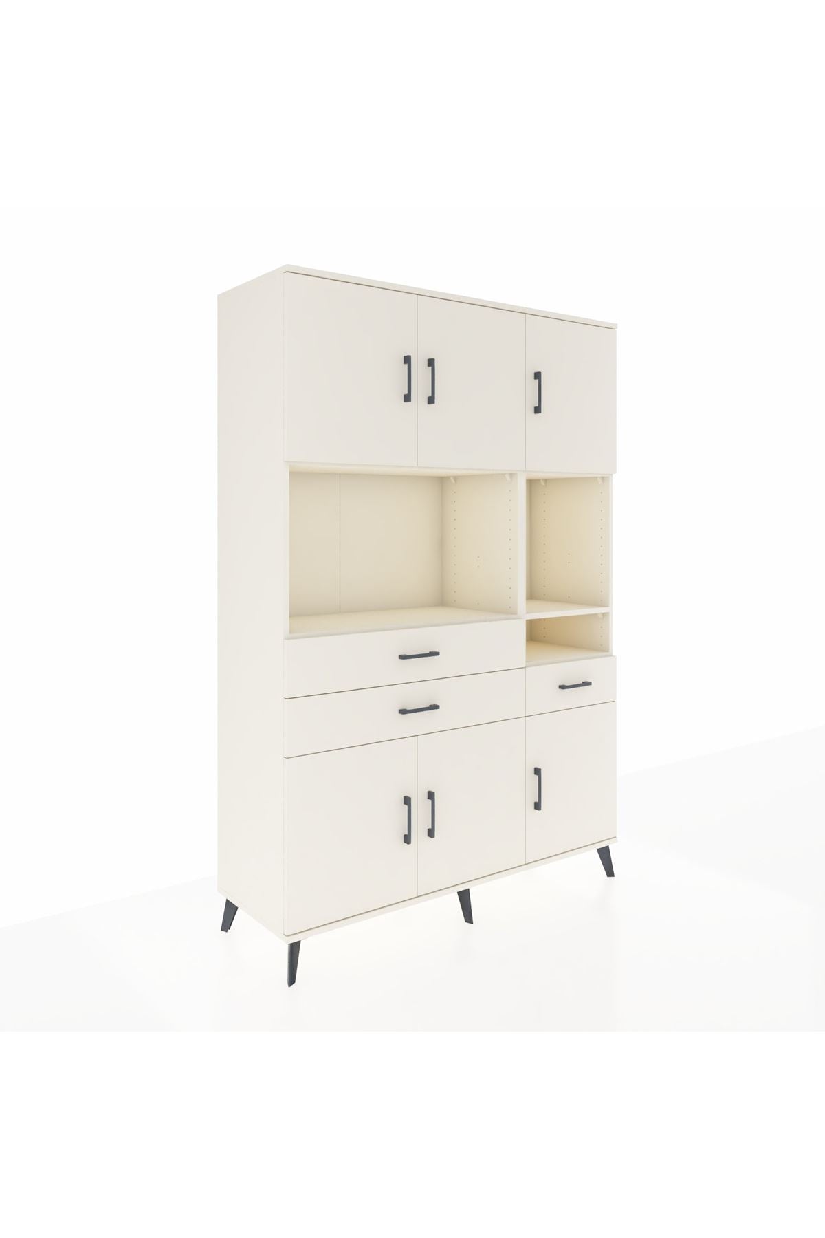 Hyperion Dolap 9 Raflı 3 Çekmeceli 6 Kapaklı 132x44x195 Aytaşı-Aytaşı/Aytaşı