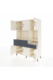 Hyperion Dolap 9 Raflı 3 Çekmeceli 6 Kapaklı 132x44x195 Aytaşı-Aytaşı/Antrasit