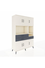 Hyperion Dolap 9 Raflı 3 Çekmeceli 6 Kapaklı 132x44x195 Aytaşı-Aytaşı/Antrasit