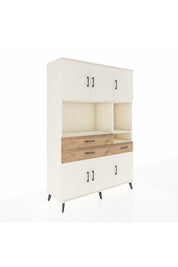 Hyperion Dolap 9 Raflı 3 Çekmeceli 6 Kapaklı 132x44x195 Aytaşı-Aytaşı/Çam