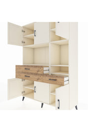 Hyperion Dolap 9 Raflı 3 Çekmeceli 6 Kapaklı 132x44x195 Aytaşı-Aytaşı/Çam