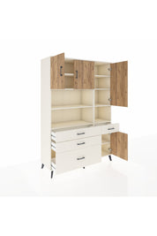 Hyperion Dolap 9 Raflı 4 Çekmeceli 4 Kapaklı 132x44x195 Aytaşı-Çam/Aytaşı