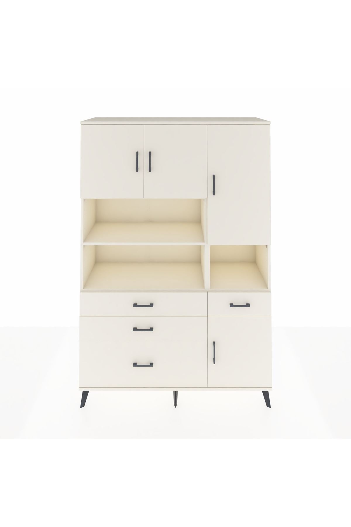 Hyperion Dolap 9 Raflı 4 Çekmeceli 4 Kapaklı 132x44x195 Aytaşı-Aytaşı/Aytaşı