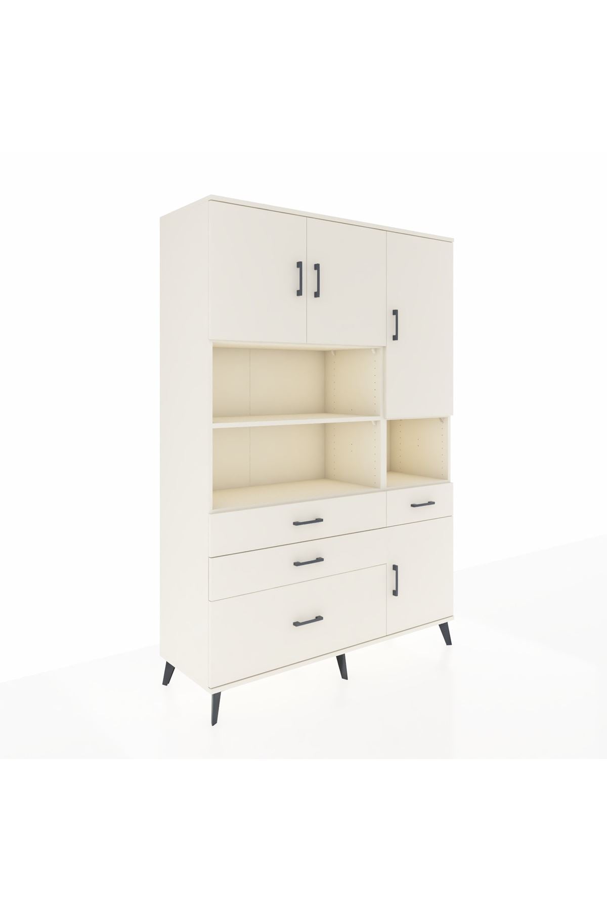 Hyperion Dolap 9 Raflı 4 Çekmeceli 4 Kapaklı 132x44x195 Aytaşı-Aytaşı/Aytaşı