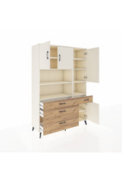 Hyperion Dolap 9 Raflı 4 Çekmeceli 4 Kapaklı 132x44x195 Aytaşı-Aytaşı/Çam