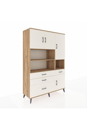 Hyperion Dolap 9 Raflı 4 Çekmeceli 4 Kapaklı 132x44x195 Çam-Aytaşı/Aytaşı