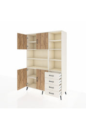 Hyperion Dolap 9 Raflı 4 Çekmeceli 4 Kapaklı 132x44x195 Aytaşı-Çam/Aytaşı