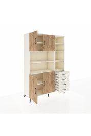 Hyperion Dolap 9 Raflı 4 Çekmeceli 4 Kapaklı 132x44x195 Aytaşı-Çam/Aytaşı