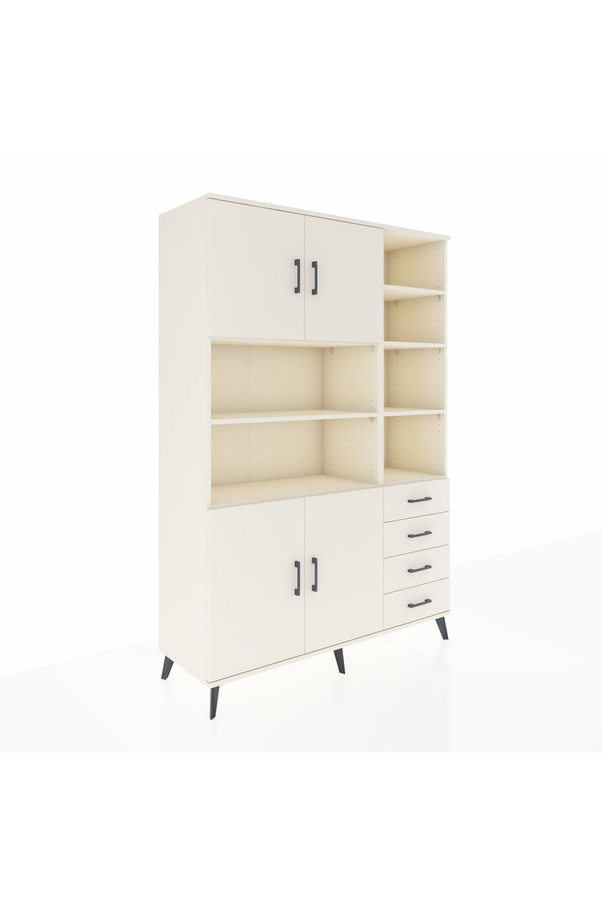 Hyperion Dolap 9 Raflı 4 Çekmeceli 4 Kapaklı 132x44x195 Aytaşı-Aytaşı/Aytaşı