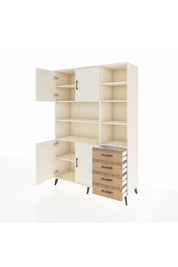 Hyperion Dolap 9 Raflı 4 Çekmeceli 4 Kapaklı 132x44x195 Aytaşı-Aytaşı/Çam