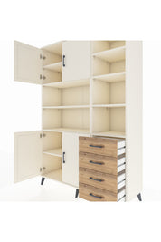 Hyperion Dolap 9 Raflı 4 Çekmeceli 4 Kapaklı 132x44x195 Aytaşı-Aytaşı/Çam