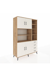 Hyperion Dolap 9 Raflı 4 Çekmeceli 4 Kapaklı 132x44x195 Çam-Aytaşı/Aytaşı
